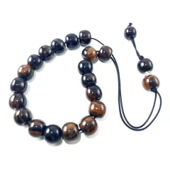 Κομπολόι Οψιδιανός Μαύρο-Καφέ 11mm | Κομπολόγια Οψιδιανός / Όνυχας στο Stosfiri.gr