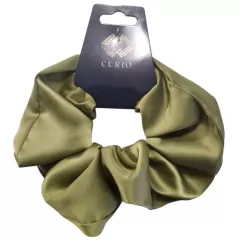 Scrunchy Μαλλιών Σατέν Λαδί | Κορδέλες - Scrunchies στο Stosfiri.gr