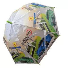 Ομπρέλα Παιδική Λαχανή RACING Mε Σφυρίχτρα | Ομπρέλες Βροχής στο Stosfiri.gr