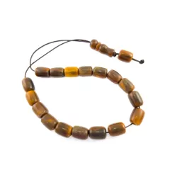 Κομπολόι Κέρατο Νεροβούβαλου Με 21 Xάνδρες  Καφέ Βαρελάκι | Κομπολόγια από Κέρατο στο Stosfiri.gr