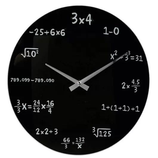 Ρολόι Τοίχου Μαθηματικά Βlack 35cm | Ρολόγια Τοίχου στο Stosfiri.gr