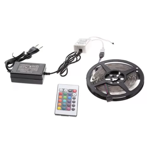 Πλήρες Σετ LED RGB Αδιάβροχης Αυτοκόλλητης Ταινίας 12V με Tροφοδοτικό SMD5050 | Λεντοταινίες στο Stosfiri.gr