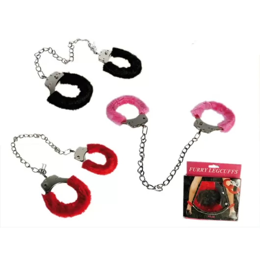Ποδοπέδες Γούνινες Μεταλλικές Furry Legcuffs | Ερωτικά Παιχνίδια στο Stosfiri.gr