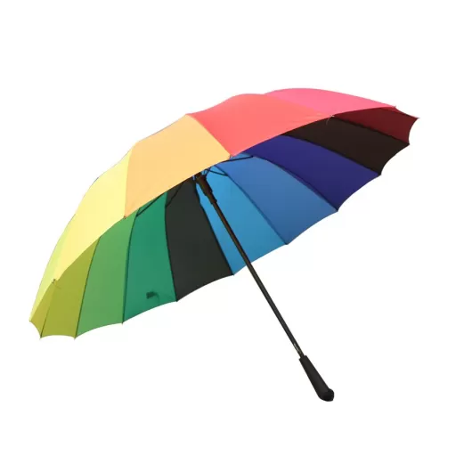 Μεγάλη Ομπρέλα Βροχής Πολύχρωμη Rainbow Style | Ομπρέλες Βροχής στο Stosfiri.gr