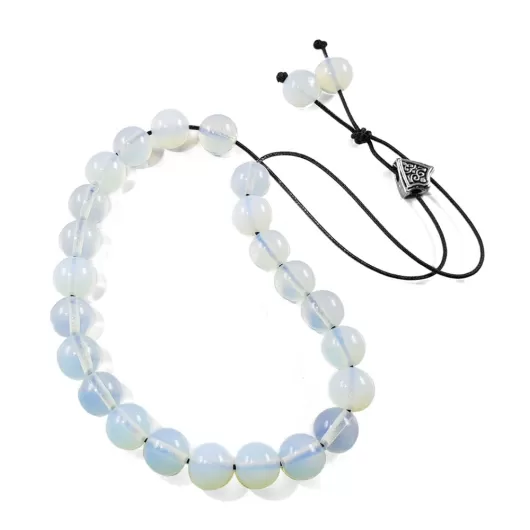 Κομπολόι Φεγγαρόπετρα Στρογγυλό 21 Χάνδρες 10mm | Κομπολόγια από Ημιπολύτιμους Λίθους στο Stosfiri.gr