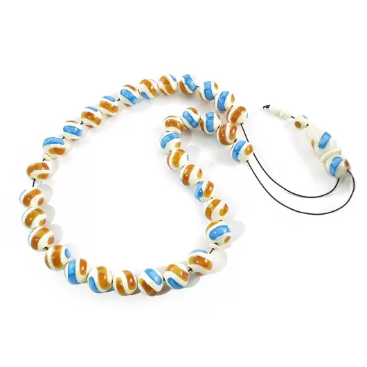 Κομπολόι Κόκκαλο Καμήλας Με Κεχριμπάρι Kαι Τιρκουάζ 12 MM | Κομπολόγια από Κόκκαλο Καμήλας στο Stosfiri.gr