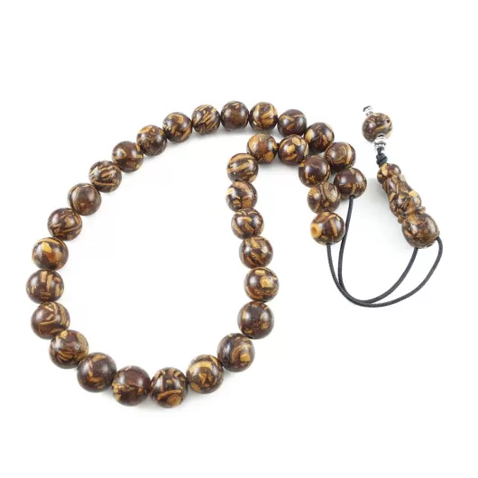 Κομπολόι Κανέλα 33 Χάνδρες 15mm | Κομπολόγια από Φυσικούς Σπόρους στο Stosfiri.gr