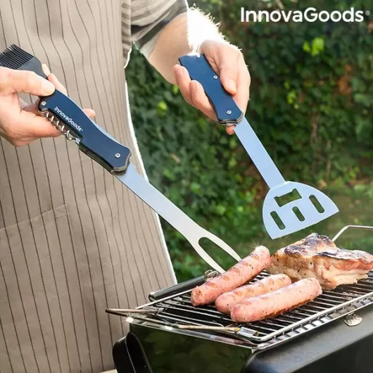 Σετ Πολυεργαλείο για Μπάρμπεκιου Bbq 5 σε 1 Bbkit InnovaGoods | Αξεσουάρ Ψησίματος στο Stosfiri.gr