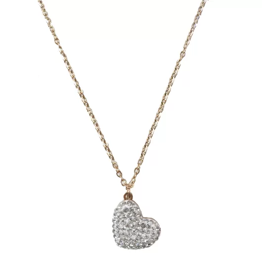 Κολιέ Απο Ανοξείδωτο Ατσάλι Καρδιά Strass V4 Gold Silver B1000-132 | Κολιέ Γυναικεία στο Stosfiri.gr