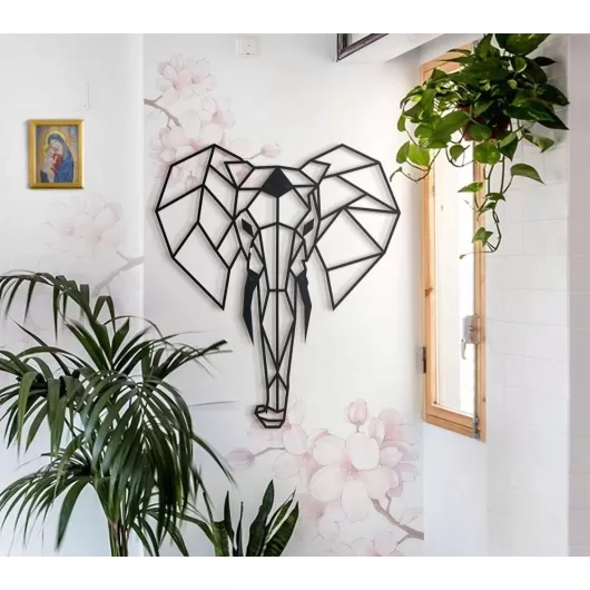 Ξύλινο Κάδρο Πίνακας Ελέφαντας Minimal 73 x 63 εκ | Πίνακες - Κάδρα στο Stosfiri.gr