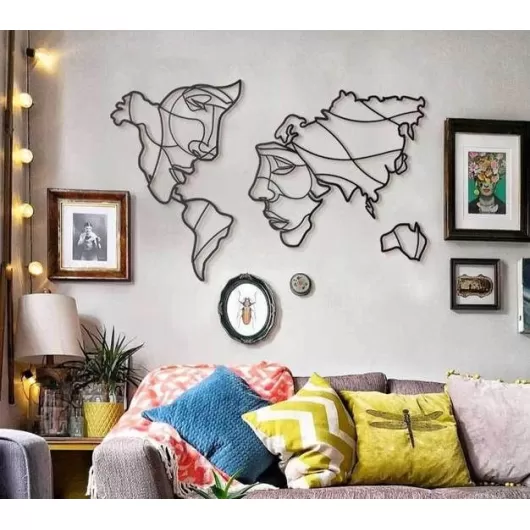 Ξύλινο Κάδρο Πίνακας Faces Of The World 100 x 63 εκ | Πίνακες - Κάδρα στο Stosfiri.gr