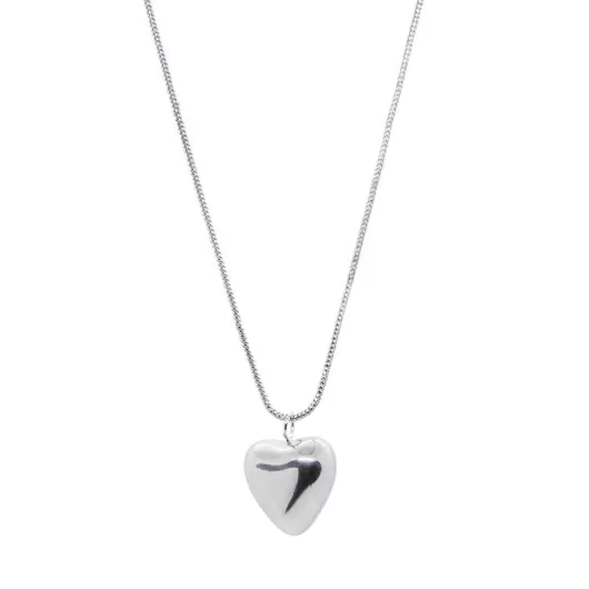 Κολιέ Απο Χειρουργικό Ατσάλι Heart Silver B1000-149 | Κολιέ Γυναικεία στο Stosfiri.gr