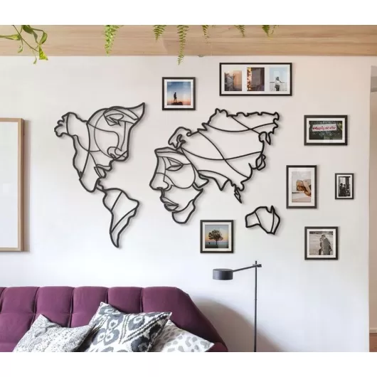 Ξύλινο Κάδρο Πίνακας Faces Of The World 100 x 63 εκ | Πίνακες - Κάδρα στο Stosfiri.gr