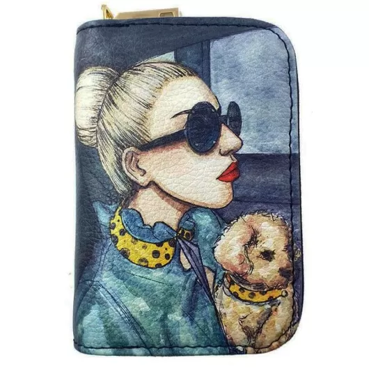 Πορτοφόλι Για Πιστωτικές Κάρτες Και Χαρτονομίσματα Lady Dog Μπλε | Πορτοφόλια για Κάρτες  στο Stosfiri.gr