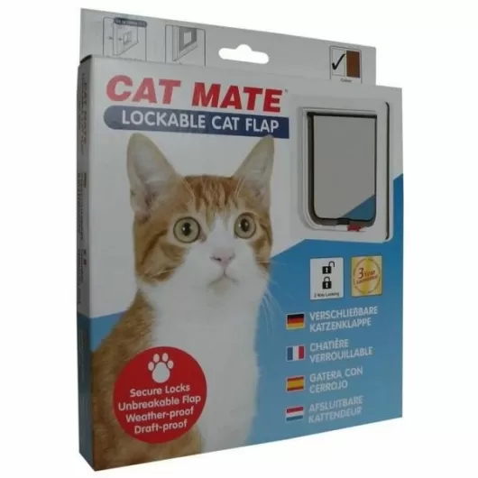 Cat Mate Πόρτα Σκύλου & Γάτας από Πλαστικό σε Λευκό Χρώμα 20 x 19.5εκ. | Αξεσουάρ Κατοικιδίων στο Stosfiri.gr