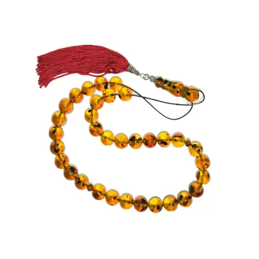 Κομπολόι Πρεσαριστό Κεχριμπάρι Στρογγυλό 14mm | Κομπολόγια από Πρεσαριστό Κεχριμπάρι στο Stosfiri.gr