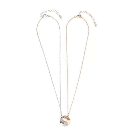 Μαγνητικό Κολιέ 2 Σε 1 Ootb Ying Yang Silver Gold | Κολιέ Γυναικεία στο Stosfiri.gr