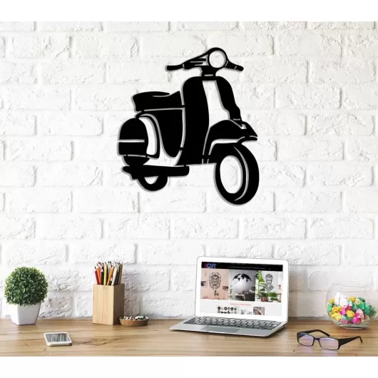 Ξύλινο Κάδρο Μηχανάκι Vintage Vespa 65 x 64 εκ | Πίνακες - Κάδρα στο Stosfiri.gr